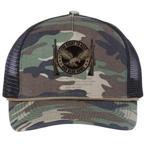 The Right To Keep And Bear Arms Constitutional Gift Retro Rope Trucker Hat Cap