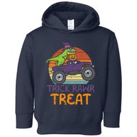 Trick Rawr Treat Dinosaur Monster Truck Halloween Boy Toddler Hoodie