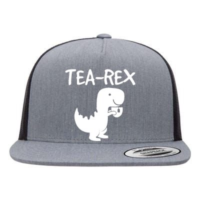 Tyrannosaurus Rex Tea Dino Man Woman Party Funny Design Flat Bill Trucker Hat