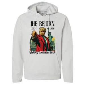 The Return Taking America Back Performance Fleece Hoodie