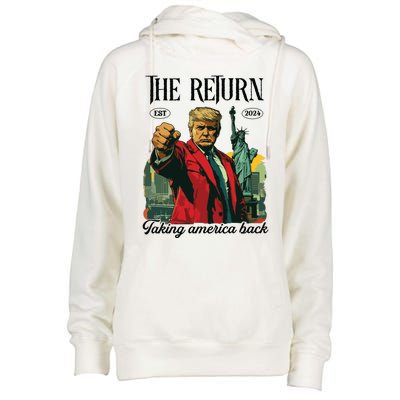 The Return Taking America Back Womens Funnel Neck Pullover Hood