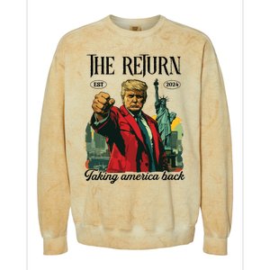 The Return Taking America Back Colorblast Crewneck Sweatshirt