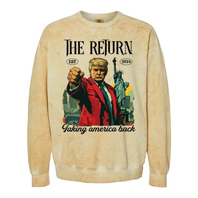 The Return Taking America Back Colorblast Crewneck Sweatshirt