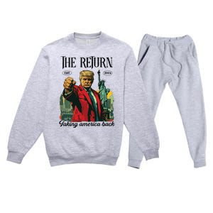 The Return Taking America Back Premium Crewneck Sweatsuit Set