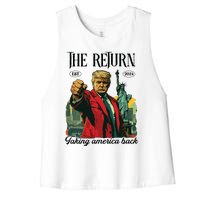 The Return Taking America Back Women's Racerback Cropped Tank