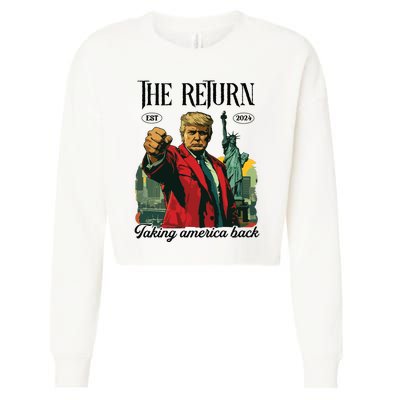 The Return Taking America Back Cropped Pullover Crew