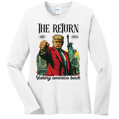 The Return Taking America Back Ladies Long Sleeve Shirt