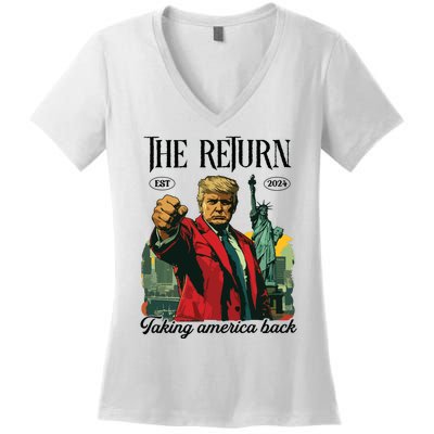 The Return Taking America Back Women's V-Neck T-Shirt