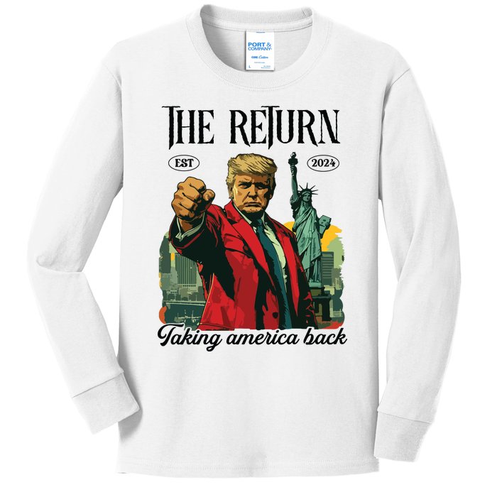 The Return Taking America Back Kids Long Sleeve Shirt