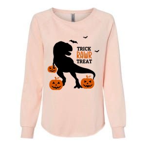 Trick Rawr Treat Dinosaur Halloween Novelty Holiday Item Gift Womens California Wash Sweatshirt