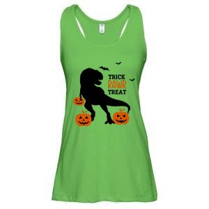 Trick Rawr Treat Dinosaur Halloween Novelty Holiday Item Gift Ladies Essential Flowy Tank