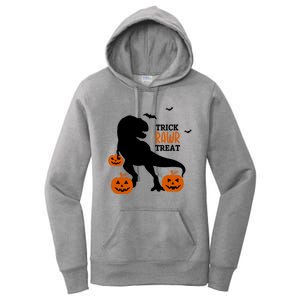 Trick Rawr Treat Dinosaur Halloween Novelty Holiday Item Gift Women's Pullover Hoodie