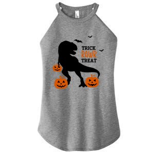 Trick Rawr Treat Dinosaur Halloween Novelty Holiday Item Gift Women's Perfect Tri Rocker Tank