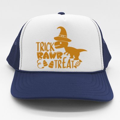 Trick Rawr Treat Dinosaur Halloween Tyrannosaurus Rex Gift Trucker Hat