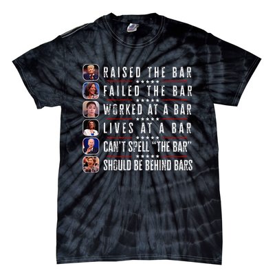 Trump Raised The Bar Harris Failed Funny Trump Politicians Tie-Dye T-Shirt