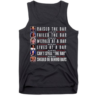 Trump Raised The Bar Harris Failed Funny Trump Politicians Tank Top