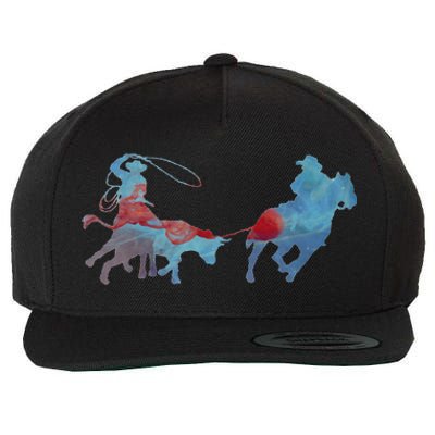 Team Roping Wool Snapback Cap