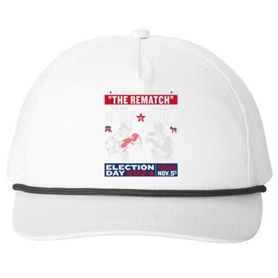 The Rematch: The Don And Crooked Joe Pro Trump 2024 Snapback Five-Panel Rope Hat