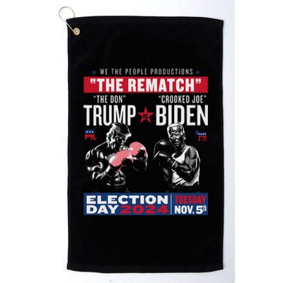 The Rematch: The Don And Crooked Joe Pro Trump 2024 Platinum Collection Golf Towel