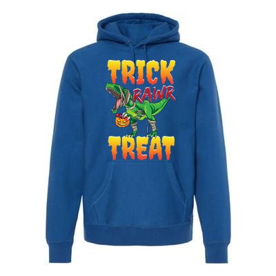 Trick Rawr Treat Dinosaur Trex Halloween Great Gift Premium Hoodie