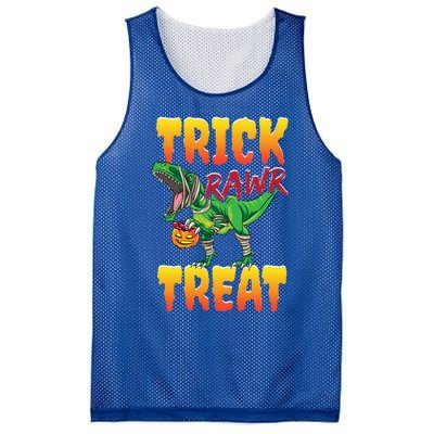 Trick Rawr Treat Dinosaur Trex Halloween Great Gift Mesh Reversible Basketball Jersey Tank