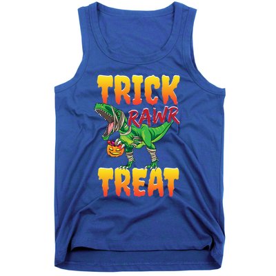 Trick Rawr Treat Dinosaur Trex Halloween Great Gift Tank Top