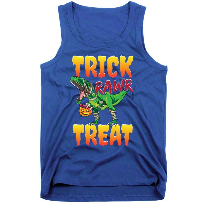 Trick Rawr Treat Dinosaur Trex Halloween Great Gift Tank Top