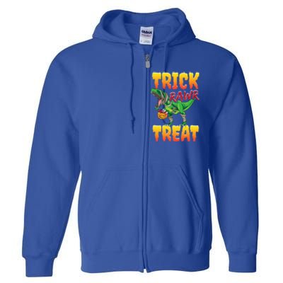 Trick Rawr Treat Dinosaur Trex Halloween Great Gift Full Zip Hoodie