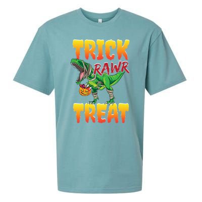 Trick Rawr Treat Dinosaur Trex Halloween Great Gift Sueded Cloud Jersey T-Shirt