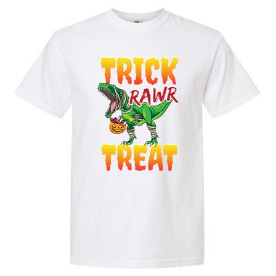 Trick Rawr Treat Dinosaur Trex Halloween Great Gift Garment-Dyed Heavyweight T-Shirt