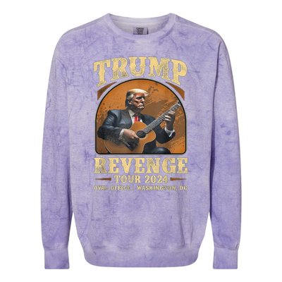 Trump Revenge Tours 2024 Colorblast Crewneck Sweatshirt