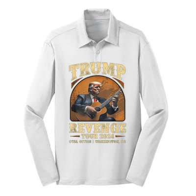 Trump Revenge Tours 2024 Silk Touch Performance Long Sleeve Polo