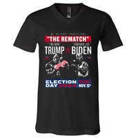 The Rematch The Don And Crooked Joe Pro Trump 2024 V-Neck T-Shirt