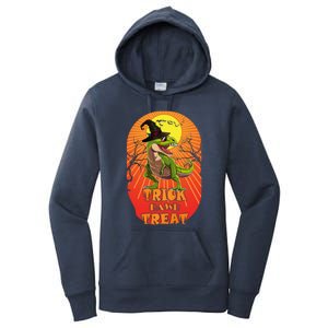 Trick Rawr Treat Dinosaur Witch Hat Halloween Gift Women's Pullover Hoodie