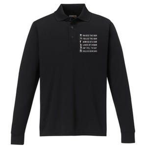 Trump Raised The Bar Funny Political Anti Biden Meme Performance Long Sleeve Polo