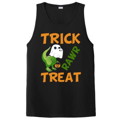 Trick Rawr Treat Halloween Dino Trick Or Treat Dinosaur Gift PosiCharge Competitor Tank