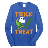 Trick Rawr Treat Halloween Dino Trick Or Treat Dinosaur Gift Long Sleeve Shirt