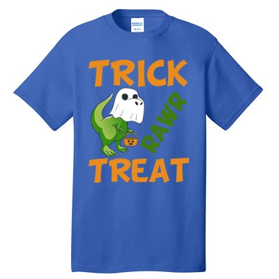 Trick Rawr Treat Halloween Dino Trick Or Treat Dinosaur Gift Tall T-Shirt