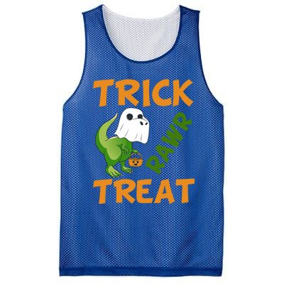 Trick Rawr Treat Halloween Dino Trick Or Treat Dinosaur Gift Mesh Reversible Basketball Jersey Tank