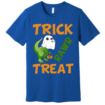 Trick Rawr Treat Halloween Dino Trick Or Treat Dinosaur Gift Premium T-Shirt