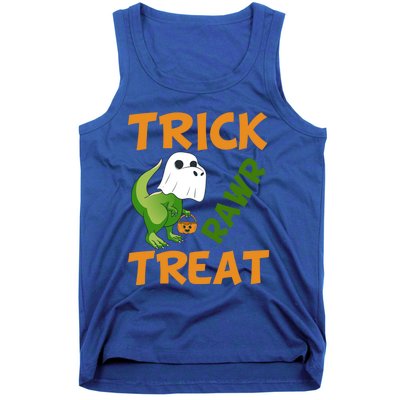 Trick Rawr Treat Halloween Dino Trick Or Treat Dinosaur Gift Tank Top