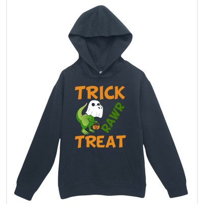 Trick Rawr Treat Halloween Dino Trick Or Treat Dinosaur Gift Urban Pullover Hoodie