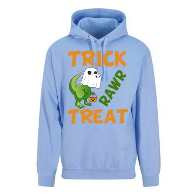 Trick Rawr Treat Halloween Dino Trick Or Treat Dinosaur Gift Unisex Surf Hoodie