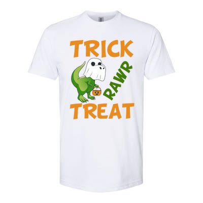 Trick Rawr Treat Halloween Dino Trick Or Treat Dinosaur Gift Softstyle CVC T-Shirt