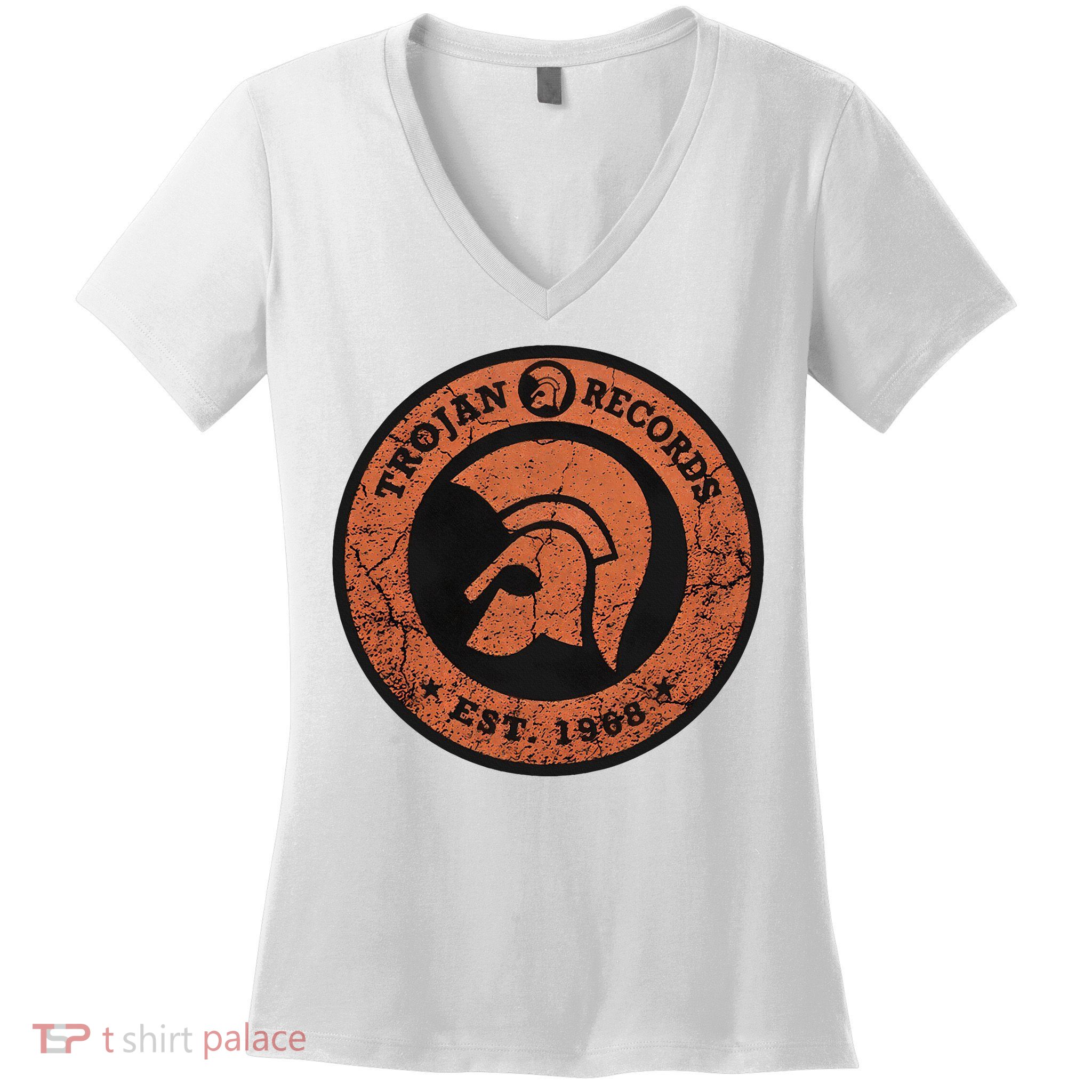 Trojan Records Women's V-Neck T-Shirt