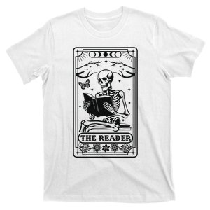 The Reader Tarot Card Skeleton Reading T-Shirt