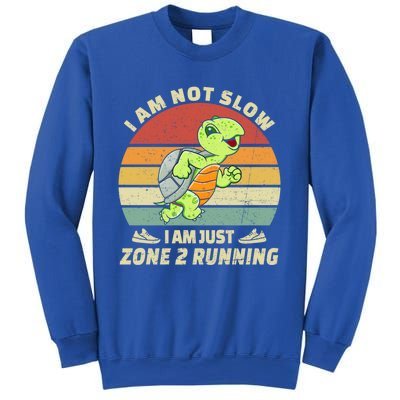 Turtle Runner Team Vintage Im Not Slow Just Zone 2 Running Great Gift Sweatshirt