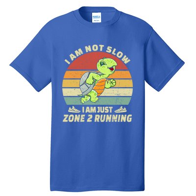 Turtle Runner Team Vintage Im Not Slow Just Zone 2 Running Great Gift Tall T-Shirt