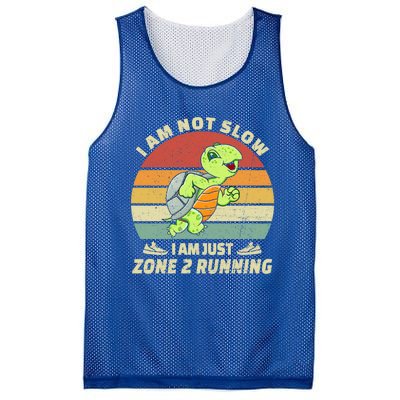 Turtle Runner Team Vintage Im Not Slow Just Zone 2 Running Great Gift Mesh Reversible Basketball Jersey Tank