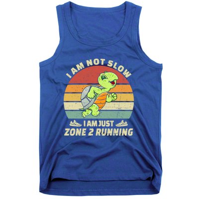 Turtle Runner Team Vintage Im Not Slow Just Zone 2 Running Great Gift Tank Top